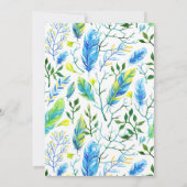 Carte cadeau Douche Bleu et Plumes d'or (Dos)