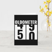 Carte Cadeau drôle 50 50 ans Hommes Femmes Oldometer 49 (Fleur jaune)