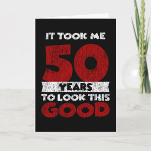 Carte Cadeau drôle d'anniversaire 50 ans vintage