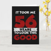Carte Cadeau drôle d'anniversaire 56 ans (Fleur jaune)