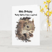 Carte Cadeau drôle de 60 ans Conseils de Squirrel pour l (Fleur jaune)