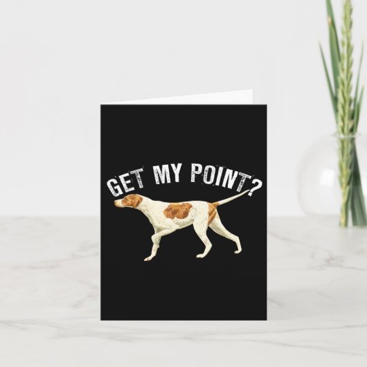 Carte Cadeau drôle de chien Pointer pour amateur de chie (Devant)