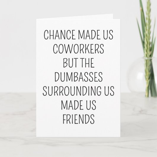 Carte Cadeau drôle de départ à la retraite pour un collè (Devant)