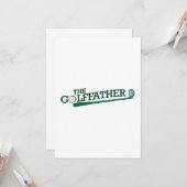 Carte Cadeau drôle de fête des pères pour papa golfeur (Devant/Arrière en situation)