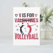Carte Cadeau drôle de la Saint-Valentin V pour Volleybal (Debout devant)