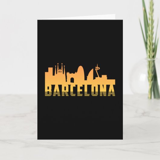 Carte Cadeau drôle de la ville de Barcelone Espagne (Devant)