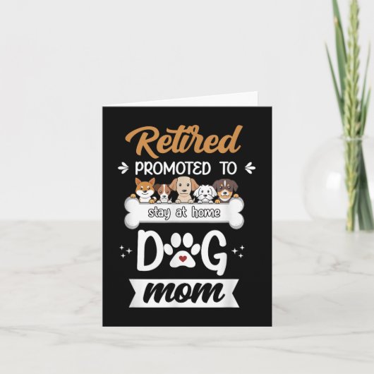 Carte Cadeau drôle de maman de chien à la retraite Desig (Devant)