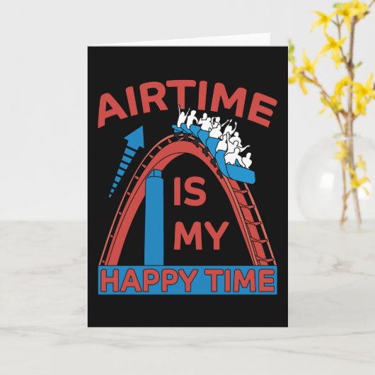 Carte Cadeau drôle de montagnes russes pour parc d'attra (Fleur jaune)