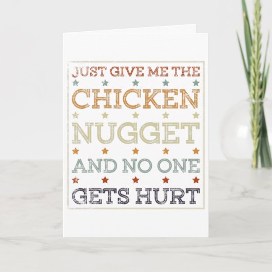 Carte Cadeau drôle de nugget de poulet Trot de dinde Act (Devant)