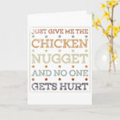 Carte Cadeau drôle de nugget de poulet Trot de dinde Act (Fleur jaune)