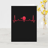 Carte Cadeau drôle de ping-pong Battement de coeur de te (Fleur jaune)