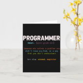 Carte Cadeau drôle de programmeur geek en informatique  (Fleur jaune)