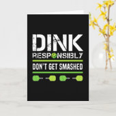 Carte Cadeau drôle de retraite Pickleball Dink (Fleur jaune)