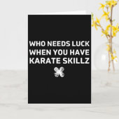 Carte Cadeau drôle de Saint-Patrick de karaté (Fleur jaune)