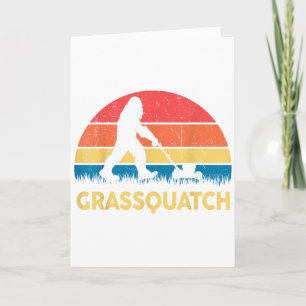 Carte Cadeau drôle de tondeuse à gazon Papa Grquatch Big