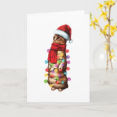 Carte Cadeau drôle de vacances de Noël pour amateur de c (Fleur jaune)