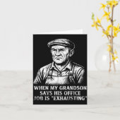 Carte Cadeau drôle d'humour Papy pour la fête des pères (Fleur jaune)