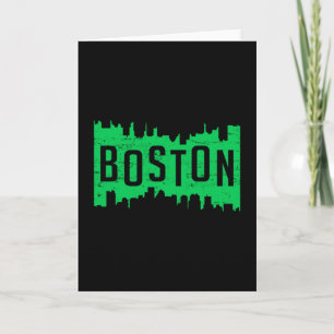 Carte Cadeau drôle idée de Boston États-Unis Ville Paysa