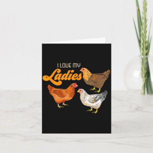 Carte Cadeau drôle pour agriculteur - J'aime le poulet d