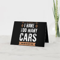 Cadeau drôle pour amateur de Funny Car J'ai trop d