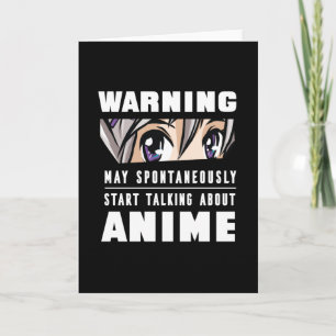 Carte Cadeau drôle pour commencer à parler d'anime