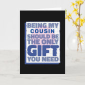 Carte Cadeau drôle pour cousin (Fleur jaune)