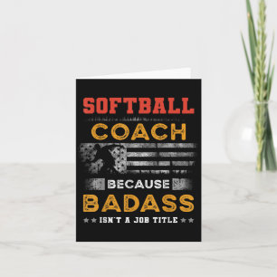 Carte Cadeau drôle pour entraîneur de softball pour homm