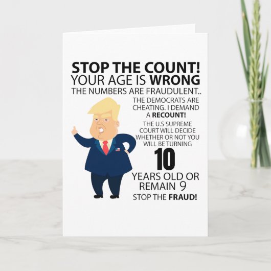 Carte Cadeau drôle pour les 10 ans Joyeux anniversaire (Devant)