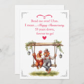 Carte cadeau du 55e anniversaire (Devant / Derrière)