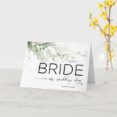 Carte Cadeau Du Jour Du Mariage De Mariée De Groom Futur (Fleur jaune)