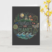 Carte Cadeau Éco-Amical Pour Amoureux de la Nature Proté (Fleur jaune)