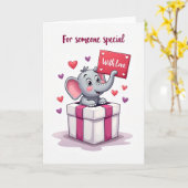 Carte Cadeau Éléphant d'Amour (Fleur jaune)