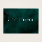 Carte cadeau Emerald Watercolor Monogram - Custom (Devant)