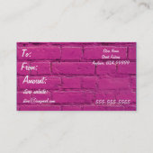 Carte cadeau en briques roses (Dos)