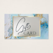 carte cadeau en marbre bleu (Devant)