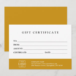 Carte cadeau entreprise personnalisée élégante et