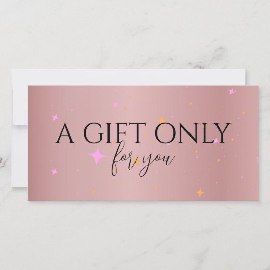 Carte cadeau Esthetician Rose Gold Certificate (Devant)