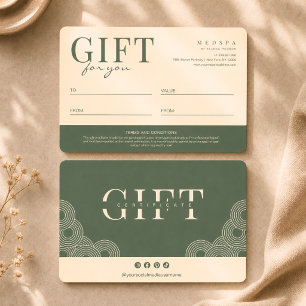 Carte Cadeau Esthéticienne du Salon de Spa en Terr