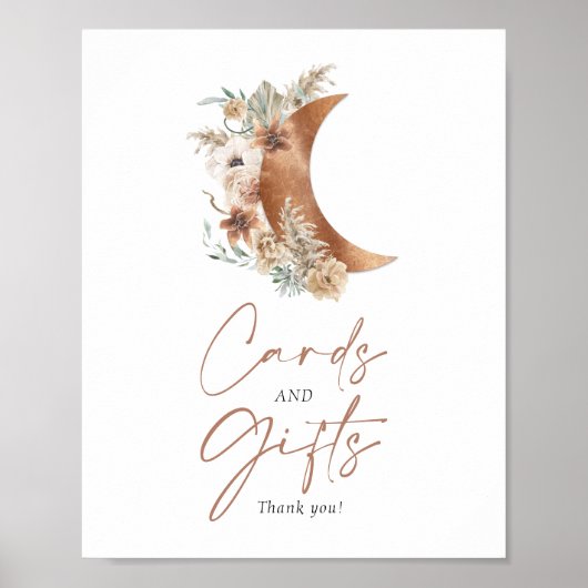 Carte-cadeau et affiche Boho cartes et cadeaux (Devant)