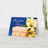 Carte Cadeau et Lys d'anniversaire de 85 ans (Devant)