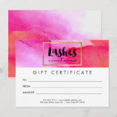 Carte cadeau Extensions de trait en rose gras (Devant / Derrière)