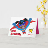 Carte cadeau fantastique anniversaire Superhero (Fleur jaune)