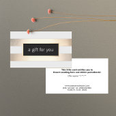 Carte cadeau Faux Gold Foil et Black Striped Retai