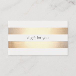 Carte cadeau Faux Gold Foil Striped Retail
