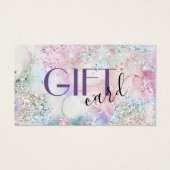 Carte cadeau Faux iridescente parties scintillant (Devant)