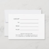 Carte Cadeau Feminine Line Dessin Beauté cheveux (Dos)