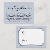 Carte cadeau Fête des mariées à écran bleu clair (Devant / Derrière)