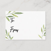 Carte cadeau Fête des mariées écran de feuillage v (Dos)