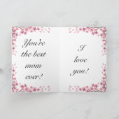 Carte Cadeau Fête des Mères Fleurie Rose Rouge Mig (Intérieur)