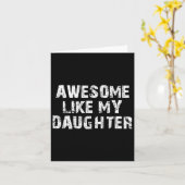 Carte Cadeau Fête des pères Hommes De Fille Awesome Comm (Fleur jaune)